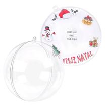 Kit Bola de Acrílico Transparente para personalizar - 7cm - 3 unidades - Rizzo