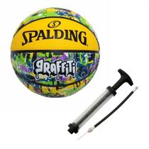 Kit Bola de Basquete Oficial Spalding Graffiti + Bomba Kit Bola de Basquete Oficial Spalding Graffiti + Bomba