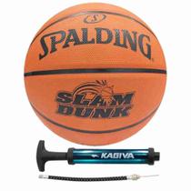 KIT Bola de Basquete Spalding Slam Dunk + Bomba de Ar