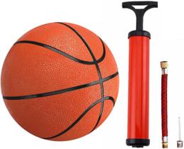 Kit Bola de Basquete Tamanho Oficial + Bomba de Encher Bola Basketball Profissional Quadra Diversão Garantida