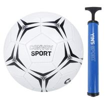 Kit Bola de Futebol Convoy N5 PVC + Bomba de Ar Manual