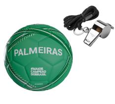 Kit - Bola De Futebol Palmeiras Estadios N5 Licenciada Sportcom + Apito de Metal CZ T-G Penalty
