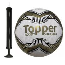 Kit Bola de Futebol Society Topper Original + bomba de encher