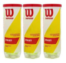 Kit Bola de Tênis Wilson Championship Extra Duty - 3 Tubos / 9 Unidades Kit Bola de Tênis Wilson Championship Extra Duty - 3 Tubos / 9 Unidades