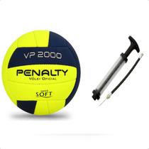 Kit Bola de Vôlei Penalty VP 2000 X + Bomba Branco