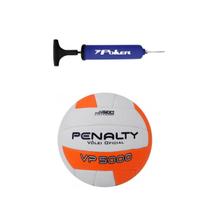 Kit Bola de Vôlei Penalty VP 5000 + Bomba de Ar Azul