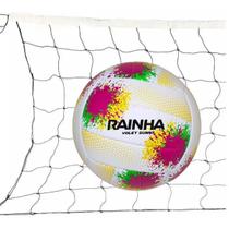 Kit Bola De Vôlei Rainha Sunny + Rede Vôlei Master Rede Seda 5M 1 Faixa Sintética Kit Bola De Vôlei Rainha Sunny + Rede Vôlei Master Rede Seda 5M 1 Faixa Sintética