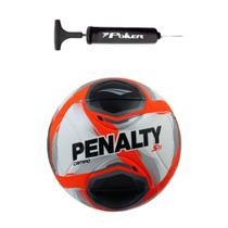 Kit Bola Futebol Campo Penalty S11 R2 25 + Bomba de Ar Preta