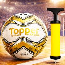 Kit Bola Futsal Slick Gold Bomba de Ar Quadra Treino Jogo Kit Bola Futsal Slick Gold Bomba de Ar Quadra Treino Jogo