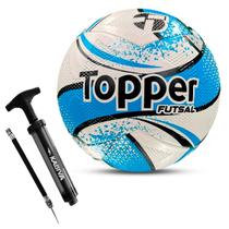 Kit Bola Slick Futsal Topper Usee Brasil + Bomba Kagiva