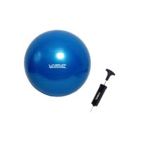 Kit Bola Suiça 65cm Gym Ball Para Pilates Azul Com Inflador Liveup