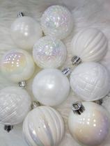 kit bolas de natal natalino 3D tamanho 6cm com 10uni enfeite para árvore de natal festa de natal d