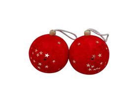 Kit Bolas de Natal PVC Estrelinhas Vermelho 2pcs 8cm - LEAO PRIMO