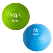 Kit Bolas de Peso 2 Kg e 3 Kg para Exercicios Treino Fisioterapia Liveup Sports