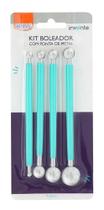 Kit Boleador Ponta Dupla Esféricas Inox - 4 Peças