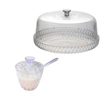 Kit Boleira Açucareiro Acrílico Mesa Posta Glamour Incolor Café Da Manhã Porta Bolo Açúcar Cozinha Kit Boleira Açucareiro Acrílico Mesa Posta Glamour Incolor Café Da Manhã Porta Bolo Açúcar Cozinha