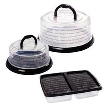 Kit Boleira Suporte de Bolo Queijeira e Porta Frios Presunto Plasutil