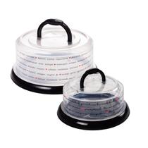 Kit Boleira Suporte de Bolo Queijeira Porta Queijo Coração Com Tampa de Rosca Plasutil Mesa Posta