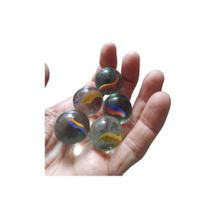 Kit Bolinha De Gude Vidro Grande Brinquedo Decoração Pacote 20 Unidades