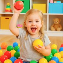 Kit Bolinhas Coloridas Para Piscina Criança Plástico Resistente Não Amassa