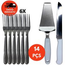 Kit Bolo Conjunto Faca E Espátula Para Bolo Cabo Branco Em Aço Inox Jogo Para Confeitaria Kit Bolo Conjunto Faca E Espátula Para Bolo Cabo Branco Em Aço Inox Jogo Para Confeitaria
