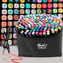 Kit Bolsa 168 cores - Canetinhas Marca Texto Coloridas Ponta Dupla Caneta De Pintar Marcador de Colo Kit Bolsa 168 cores - Canetinhas Marca Texto Coloridas Ponta Dupla Caneta De Pintar Marcador de Colo