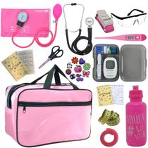 Kit Bolsa Aparelho de Pressão Esfigmomanômetro Esteto Medidor Pa Med