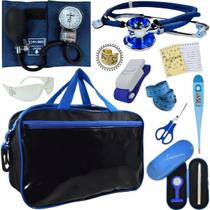 Kit Bolsa Aparelho de Pressão Esfigmomanômetro Esteto Pa Med