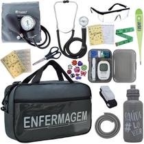 Kit Bolsa Aparelho de Pressão Esfigmomanômetro Medidor Enfermagem Incoterm
