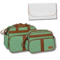 Kit Bolsa Bebê 3 Peças com Trocador Paris Impermeável Kit Bolsa Bebê 3 Peças com Trocador Paris Impermeável
