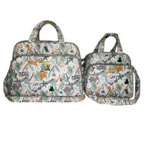 kit Bolsa bebê passeio neném desenho Safari 2 peças kit Bolsa bebê passeio neném desenho Safari 2 peças