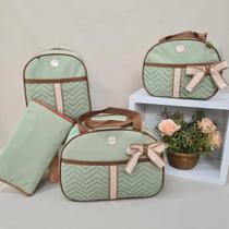 Kit Bolsa Bebê Saída Maternidade Bege - Grande e Média