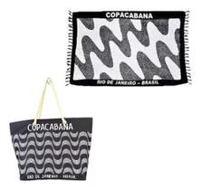 Kit Bolsa Canga Praia Grande Sacolas Resitente Moda Verão