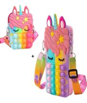 Kit Bolsa Carteira Unicornio, Brinquedo Anti-stress Infantil - ALWY