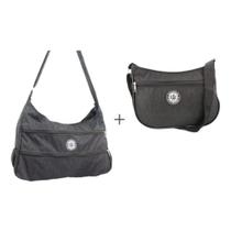 Kit Bolsa Casual Lateral Bag Tactel Feminina c/ 2un