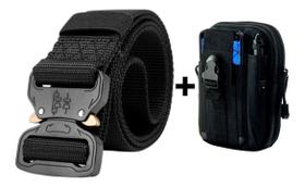 Kit Bolsa + Cinto Tático Militar Pochete Bag Porta Objeto