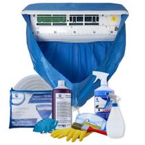 Kit Bolsa Coletora Funil Ar Condicionado 918 BTUs Pulverizador 500ml Bactericida Polish EPIs Kit Bolsa Coletora Funil Ar Condicionado 918 BTUs Pulverizador 500ml Bactericida Polish EPIs