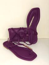 Kit bolsa com rasteirinha giulia bardô - Roxo