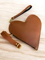 Kit Bolsa Coração De Mão + Cinto Feminino Básico Conjunto Duas Peças Dia A Dia