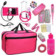 Kit Bolsa Cores Aparelho de Pressao Esfigmomanometro Estetoscópio Pa Med