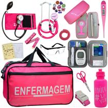 Kit Bolsa Cores Aparelho Pressao Esfigmomanometro Medidor Enfermagem Pa Med