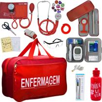 Kit Bolsa Cores Aparelho Pressao Esfigmomanometro Medidor Enfermagem Premium