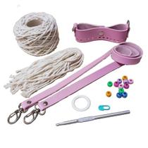 Kit Bolsa Crochê - Rosa - Kits For Kids