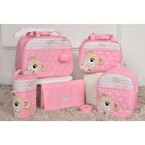 Kit Bolsa de Bebê Orelha Solta 5 Peças (Rosa) Kit Bolsa de Bebê Orelha Solta 5 Peças (Rosa)