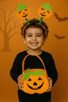 Kit Bolsa De Doces Para Halloween + Tiara Acessórios Para Fantasias