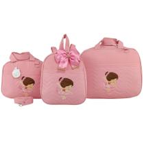 Kit Bolsa de Maternidade 3 Peças Bailarina Menina Kit Bolsa de Maternidade 3 Peças Bailarina Menina