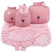 Kit Bolsa de Maternidade 3 Peças Bailarina Saida Menina