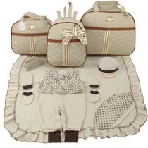 Kit Bolsa de Maternidade 3 Peças Laço Saída Menino