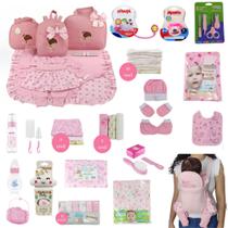 Kit Bolsa de Maternidade 3 Peças + Saída maternidade + Enxoval Master menina