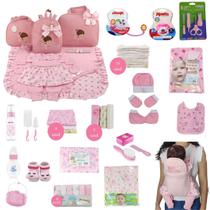 Kit Bolsa de Maternidade 3 Peças + Saída maternidade + Enxoval Master menina